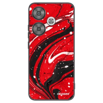 Picasee crna silikonska maskica za Xiaomi Poco F6 - Red black