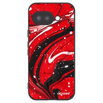 Picasee crna silikonska maskica za Google Pixel 9a - Red black
