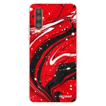 Picasee silikonska prozirna maskica za Huawei P30 - Red black
