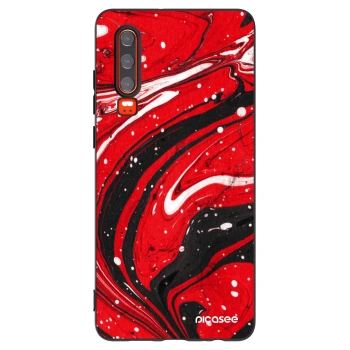Picasee crna silikonska maskica za Huawei P30 - Red black