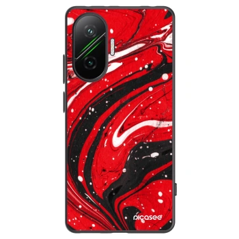 Picasee crna silikonska maskica za Xiaomi Poco F7 5G - Red black