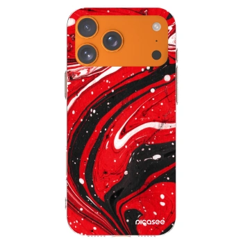 Picasee silikonska prozirna maskica za Apple iPhone 17 Pro Max - Red black