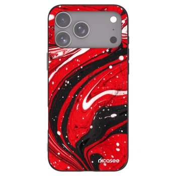 Picasee crna silikonska maskica za Apple iPhone 17 Pro Max - Red black