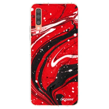 Picasee silikonska prozirna maskica za Samsung Galaxy A70 A705F - Red black