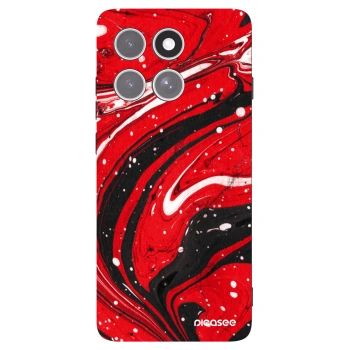 Picasee crna silikonska maskica za Motorola Edge 60 Pro - Red black