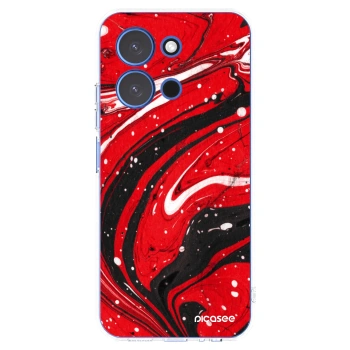 Picasee silikonska prozirna maskica za Xiaomi Redmi 15C 4G - Red black
