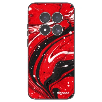 Picasee crna silikonska maskica za Xiaomi Redmi Note 15 Pro 4G - Red black