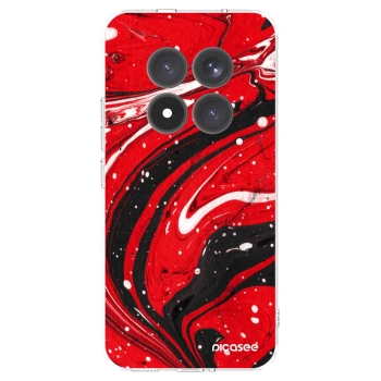 Picasee silikonska prozirna maskica za Xiaomi Redmi Note 15 Pro+ - Red black
