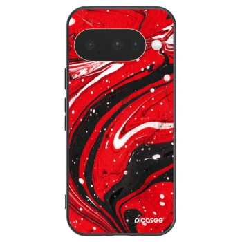 Picasee crna silikonska maskica za Google Pixel 10 - Red black