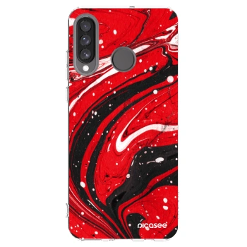 Picasee silikonska prozirna maskica za Huawei P30 Lite - Red black