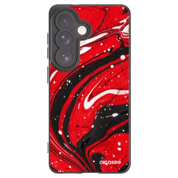 Picasee crna silikonska maskica za Samsung Galaxy S26 - Red black