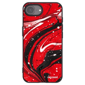Picasee crna silikonska maskica za Apple iPhone 17e - Red black