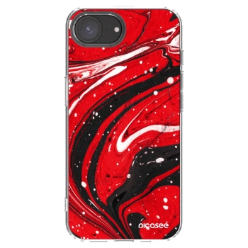 Picasee silikonska prozirna maskica za Apple iPhone 17e - Red black