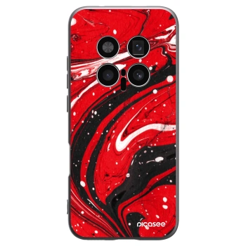 Picasee crna silikonska maskica za Honor Magic8 Pro 5G - Red black
