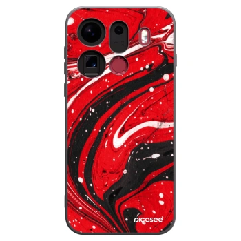 Picasee crna silikonska maskica za OPPO Find X9 Pro - Red black