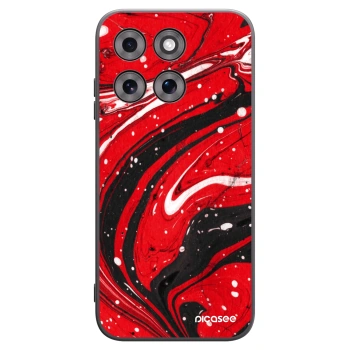 Picasee crna silikonska maskica za Motorola Moto G77 - Red black