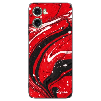 Picasee crna silikonska maskica za Motorola Moto G06 - Red black