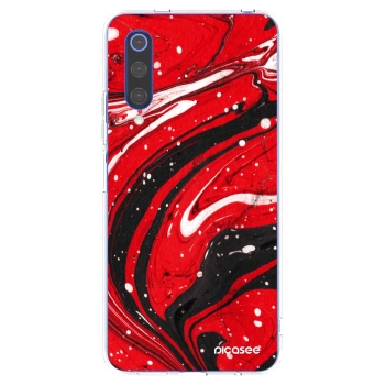 Picasee silikonska prozirna maskica za Xiaomi Mi 9 SE - Red black
