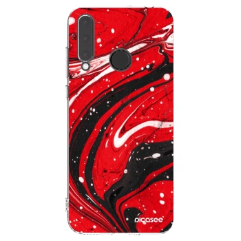 Picasee silikonska prozirna maskica za Honor 20 Lite - Red black