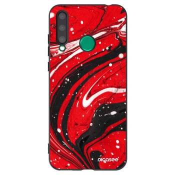Picasee crna silikonska maskica za Honor 20 Lite - Red black