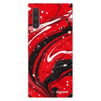 Picasee silikonska prozirna maskica za Samsung Galaxy Note 10 N970F - Red black