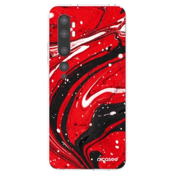 Picasee silikonska prozirna maskica za Xiaomi Mi Note 10 (Pro) - Red black