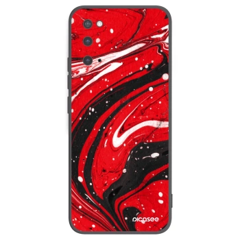 Picasee crna silikonska maskica za Samsung Galaxy S20 G980F - Red black