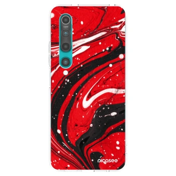 Picasee silikonska prozirna maskica za Xiaomi Mi 10 - Red black