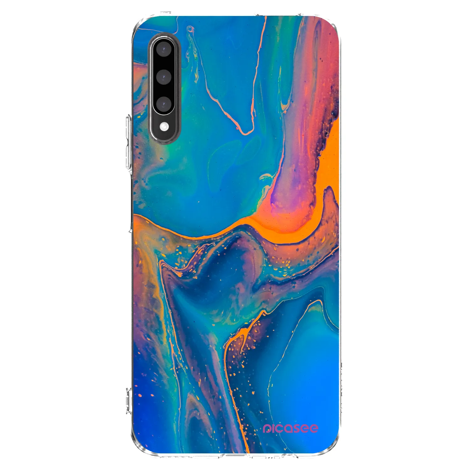 Picasee silikonska prozirna maskica za Honor 9X Pro - Rainbow