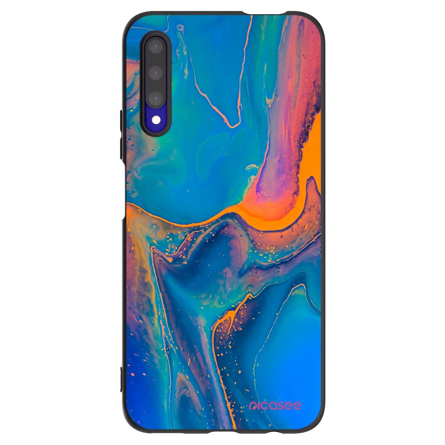 Picasee crna silikonska maskica za Honor 9X Pro - Rainbow