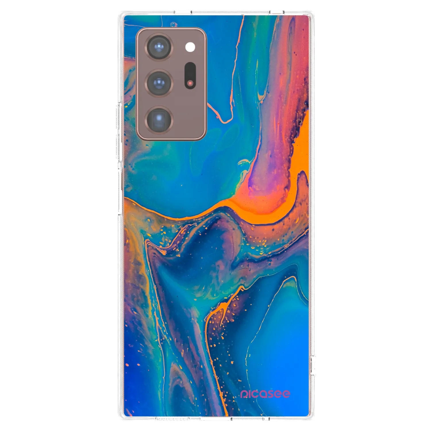 Picasee silikonska prozirna maskica za Samsung Galaxy Note 20 Ultra - Rainbow