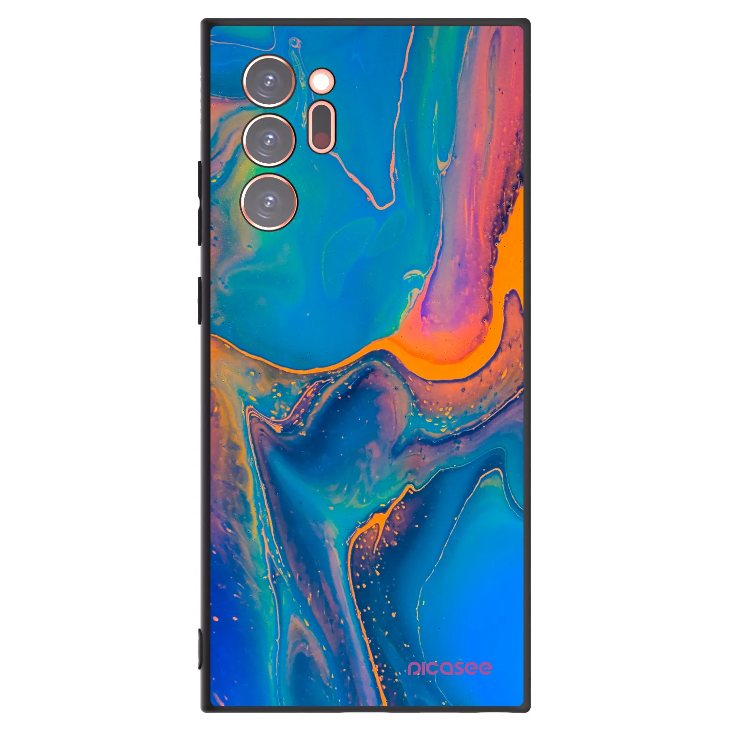 Picasee crna silikonska maskica za Samsung Galaxy Note 20 Ultra - Rainbow