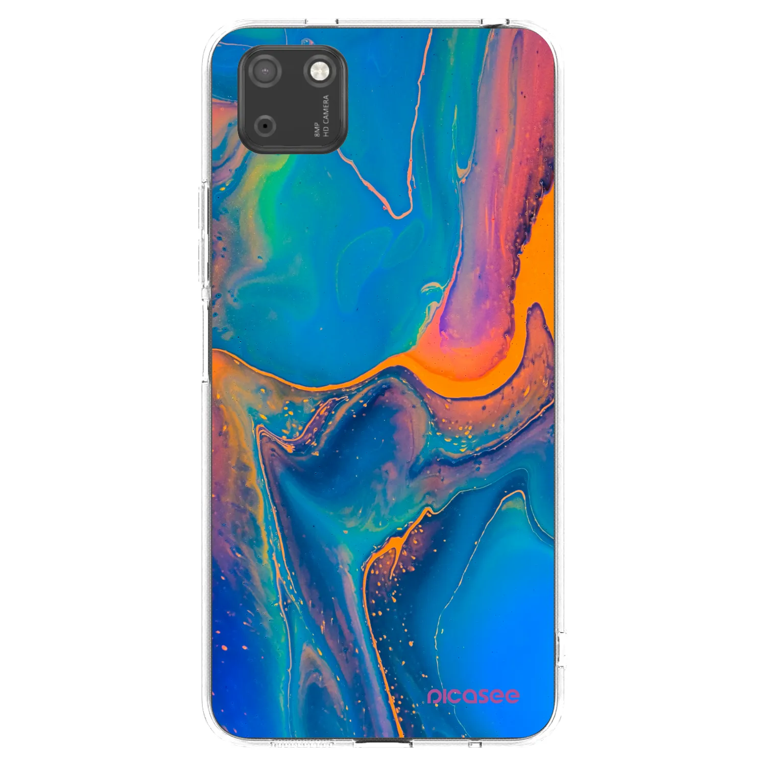 Picasee silikonska prozirna maskica za Huawei Y5P - Rainbow