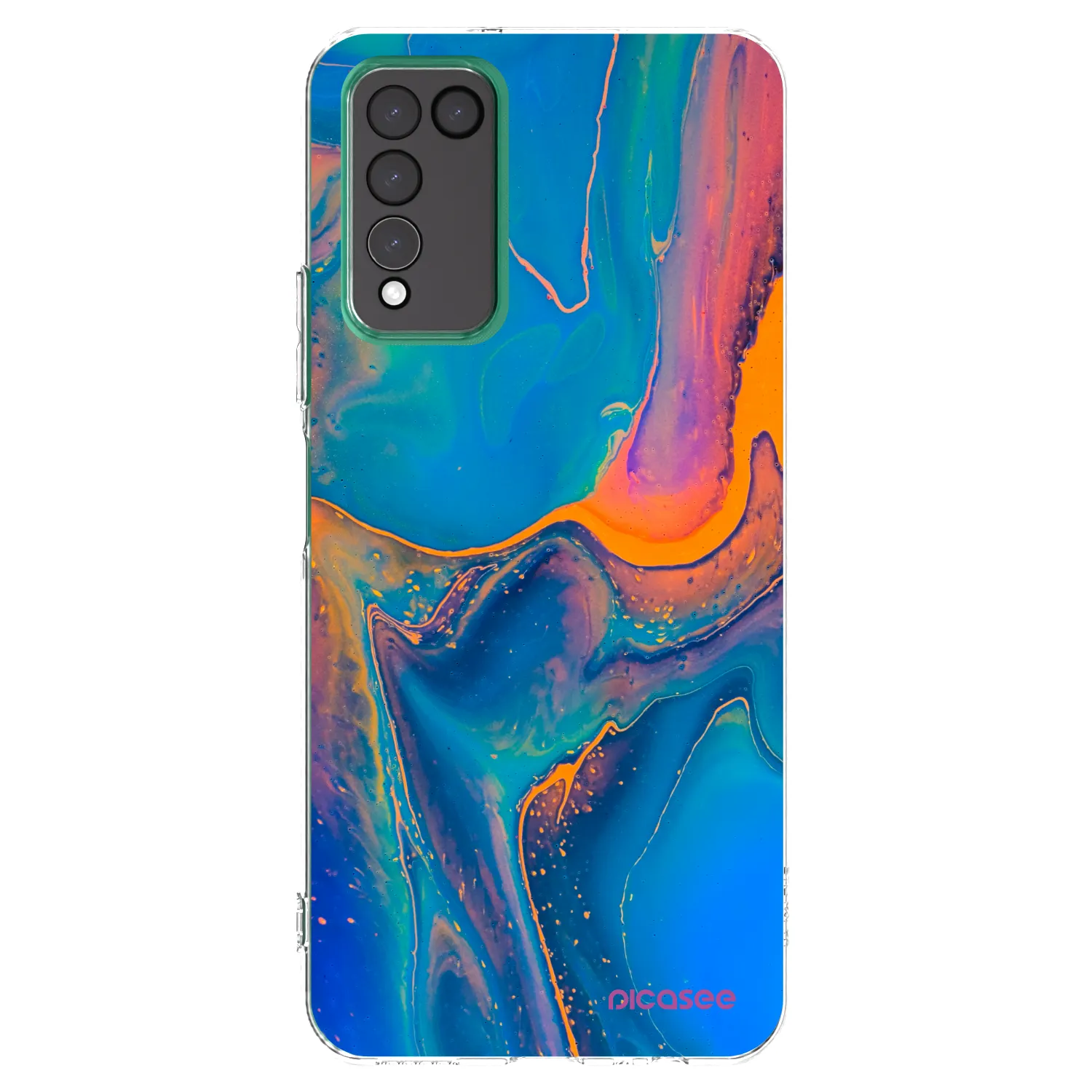 Picasee silikonska prozirna maskica za Honor 10X Lite - Rainbow
