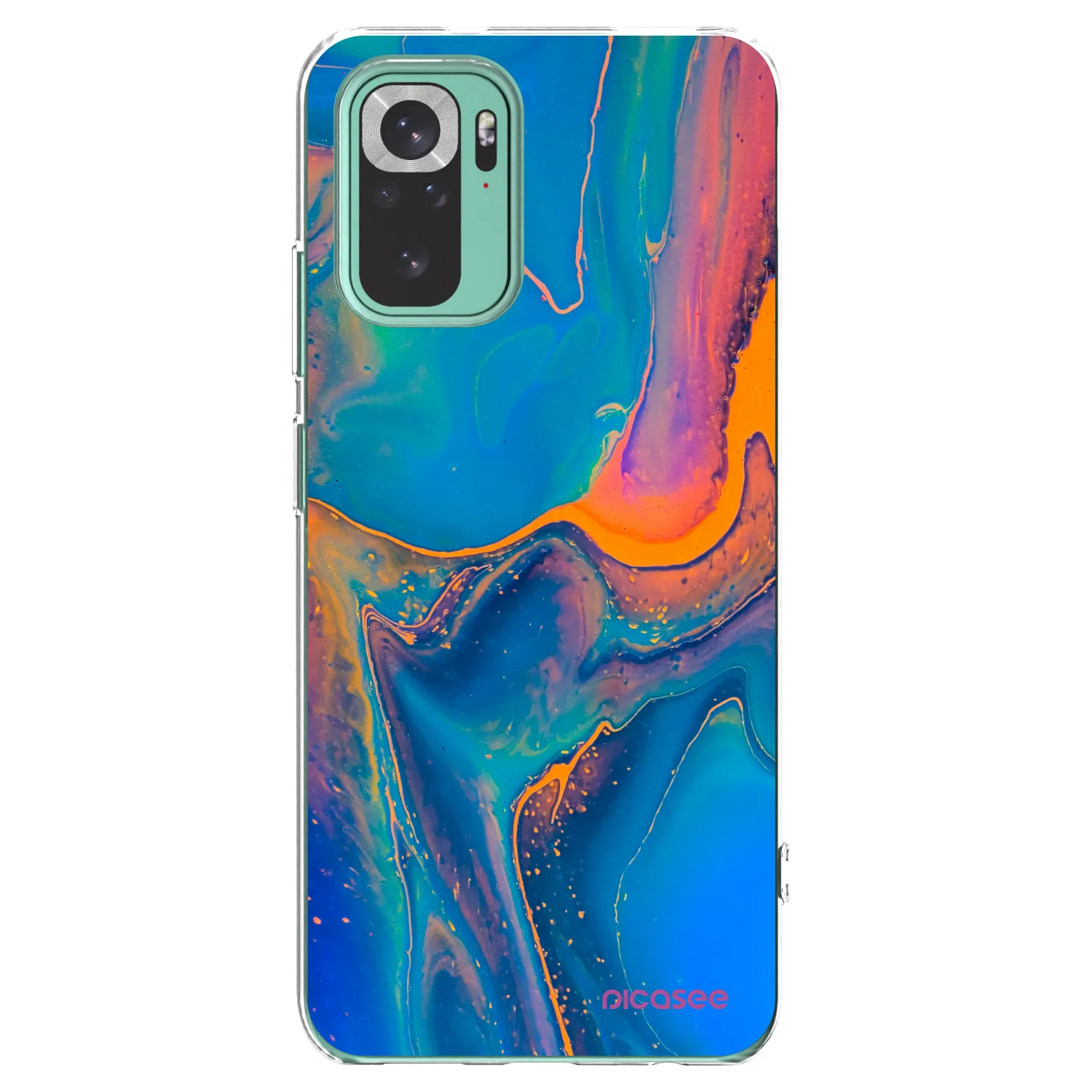 Picasee silikonska prozirna maskica za Xiaomi Redmi Note 10 Pro - Rainbow