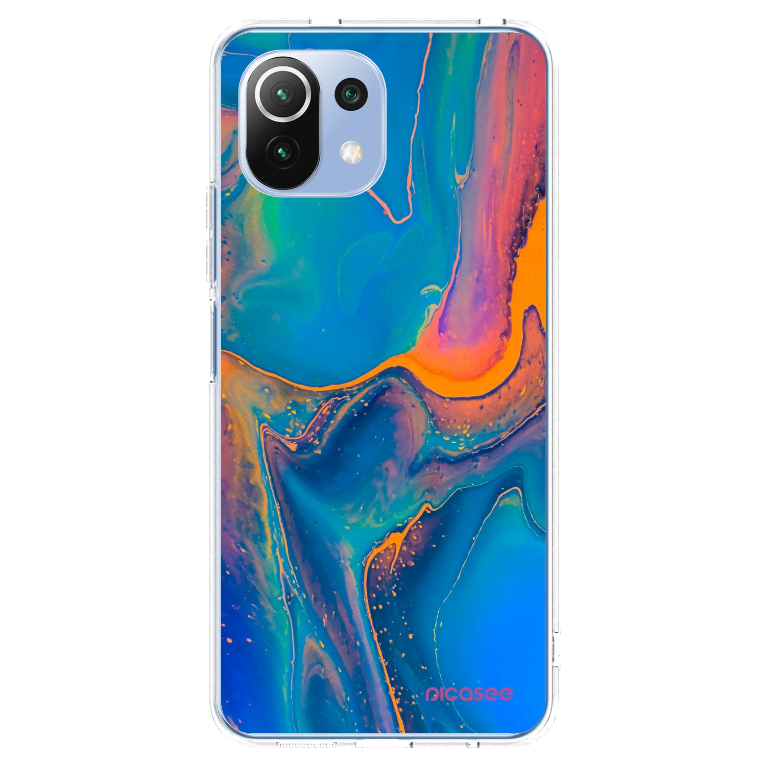 Picasee silikonska prozirna maskica za Xiaomi Mi 11 Lite - Rainbow