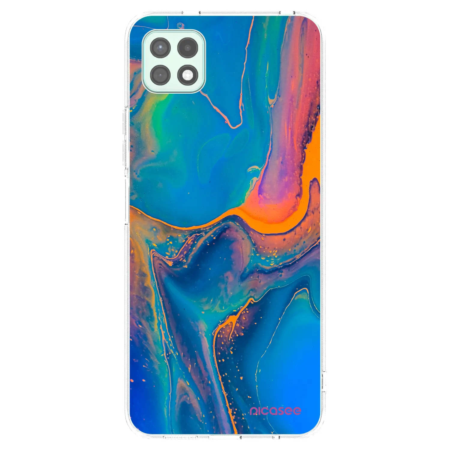 Picasee silikonska prozirna maskica za Samsung Galaxy A22 A226B 5G - Rainbow