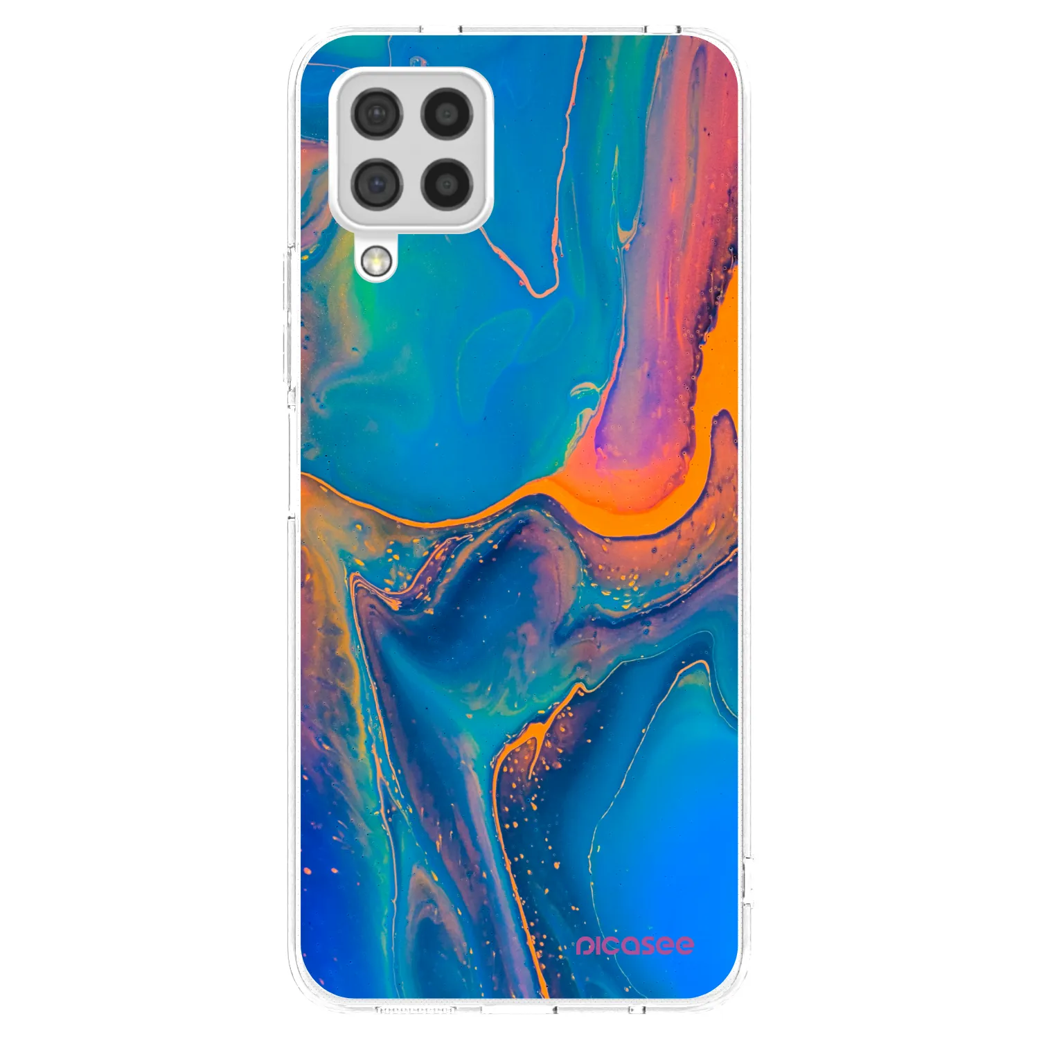 Picasee silikonska prozirna maskica za Samsung Galaxy A22 A225F 4G - Rainbow
