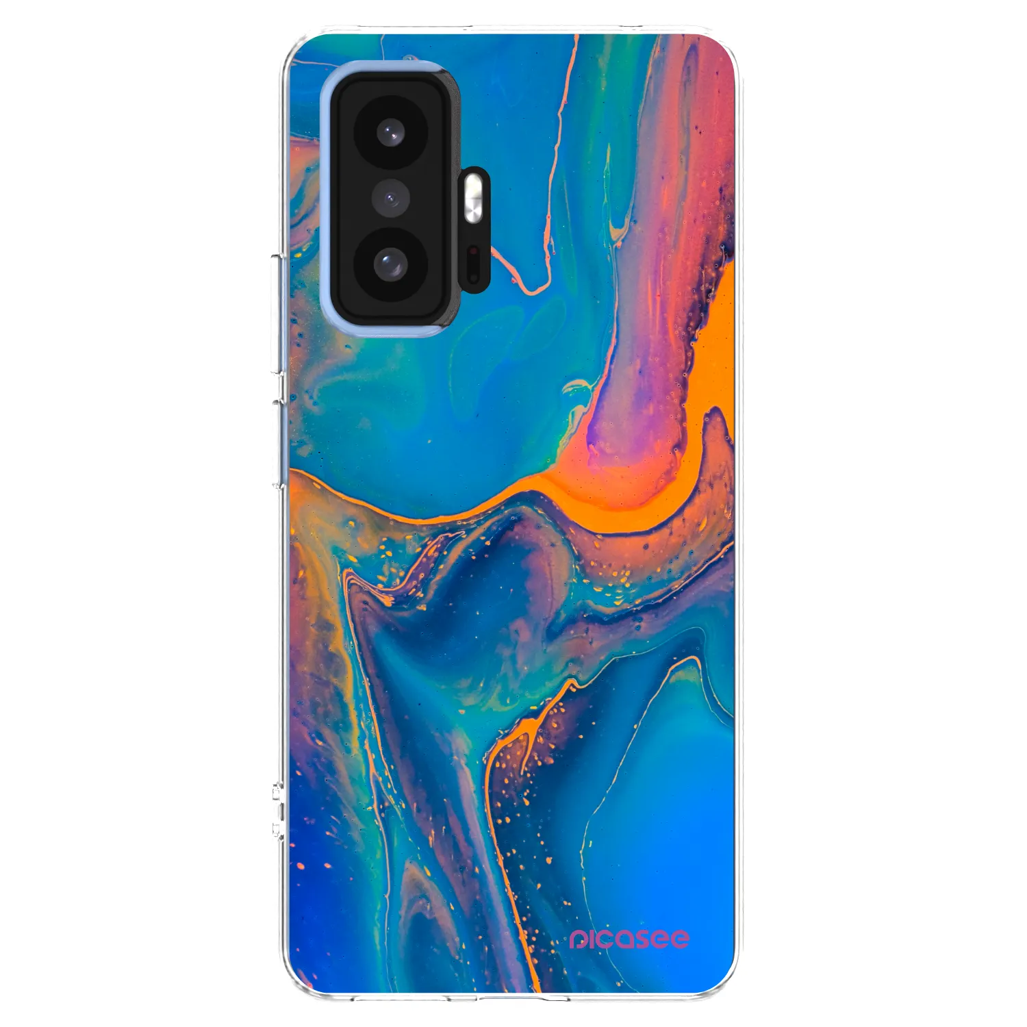 Picasee silikonska prozirna maskica za Xiaomi 11T - Rainbow