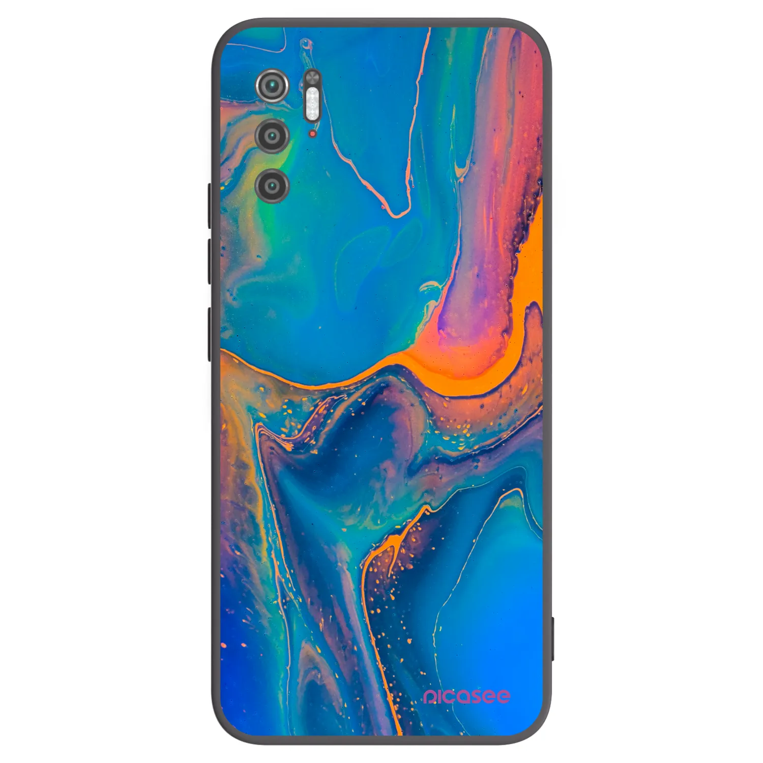 Picasee crna silikonska maskica za Xiaomi Poco M3 Pro 5G - Rainbow