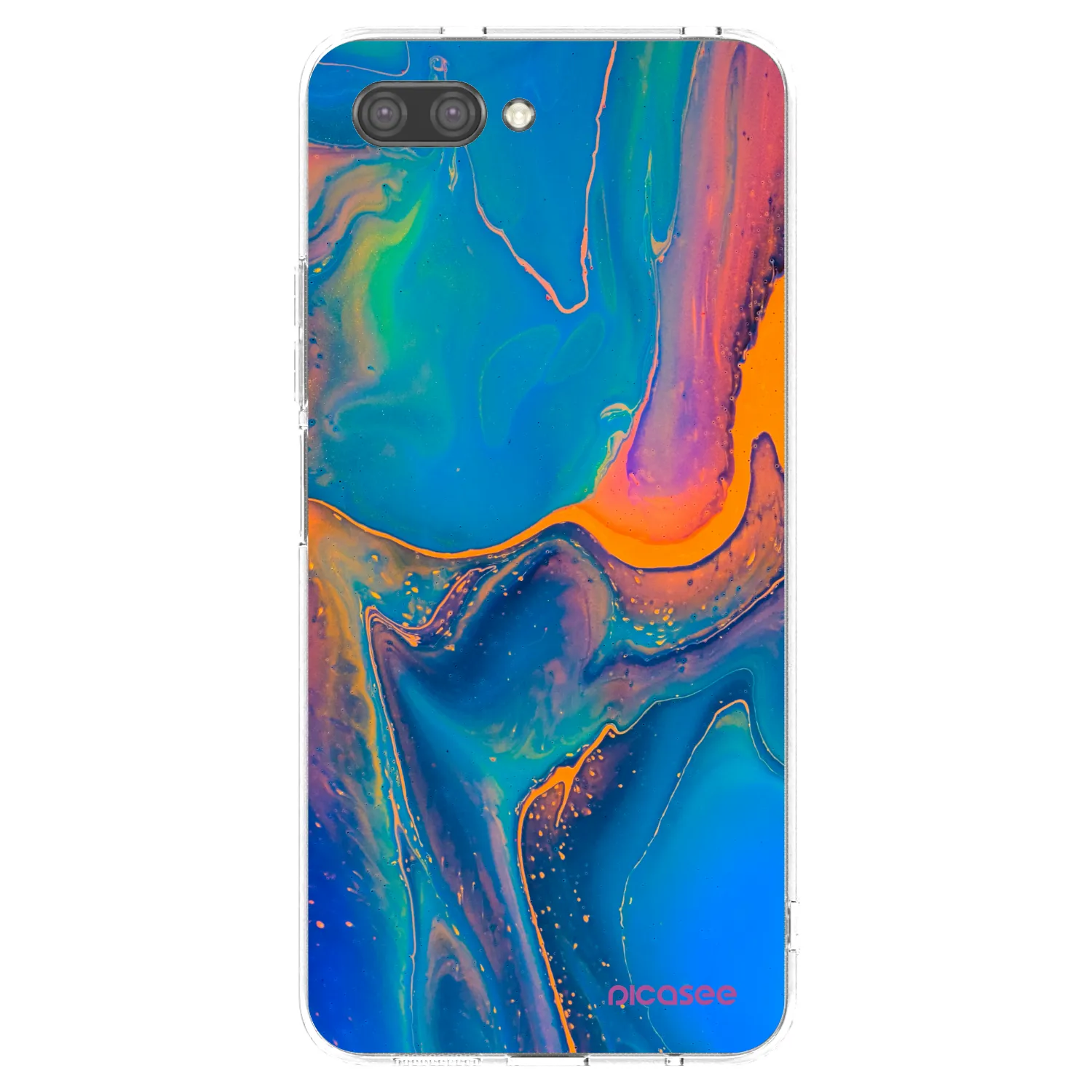 Picasee silikonska prozirna maskica za Honor 10 - Rainbow
