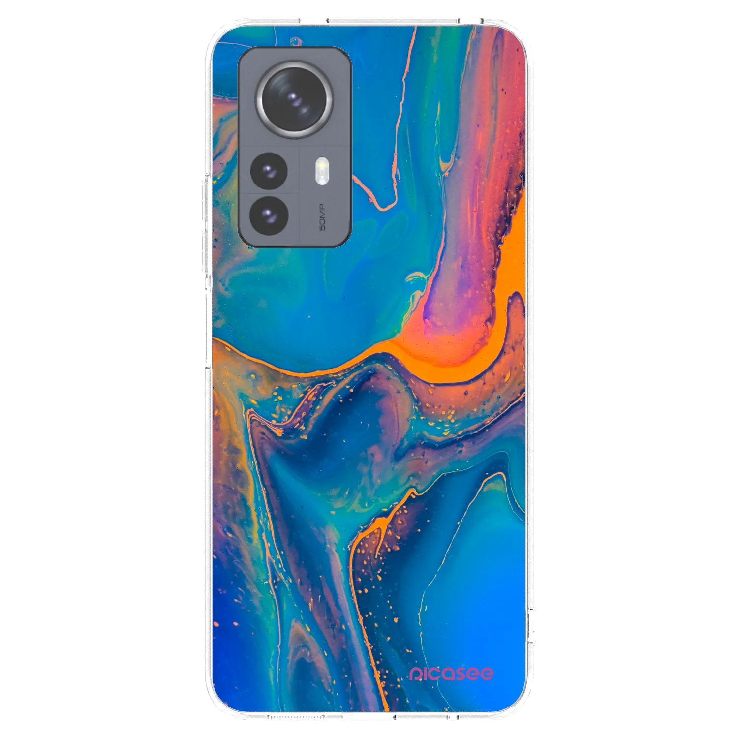 Picasee silikonska prozirna maskica za Xiaomi 12 Pro - Rainbow
