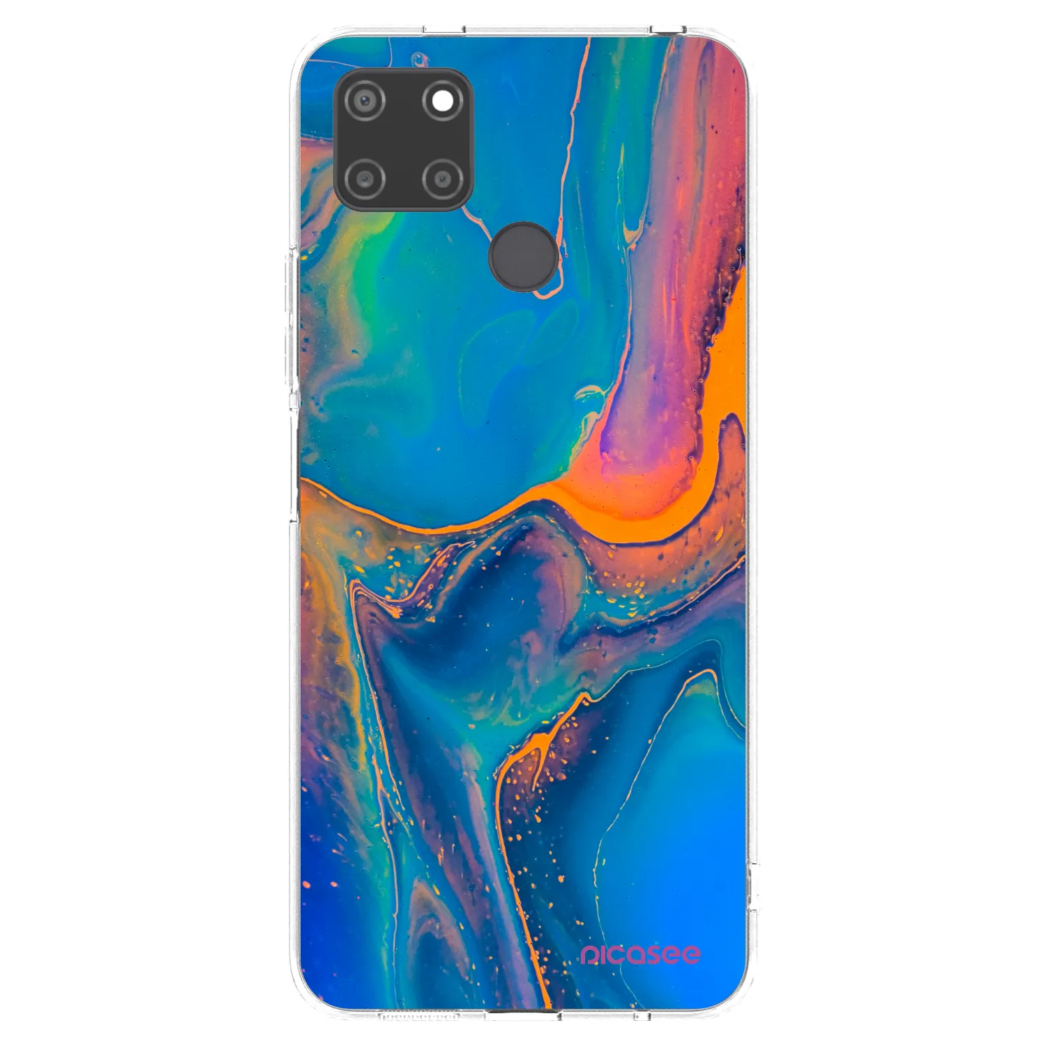 Picasee silikonska prozirna maskica za Realme C21Y - Rainbow