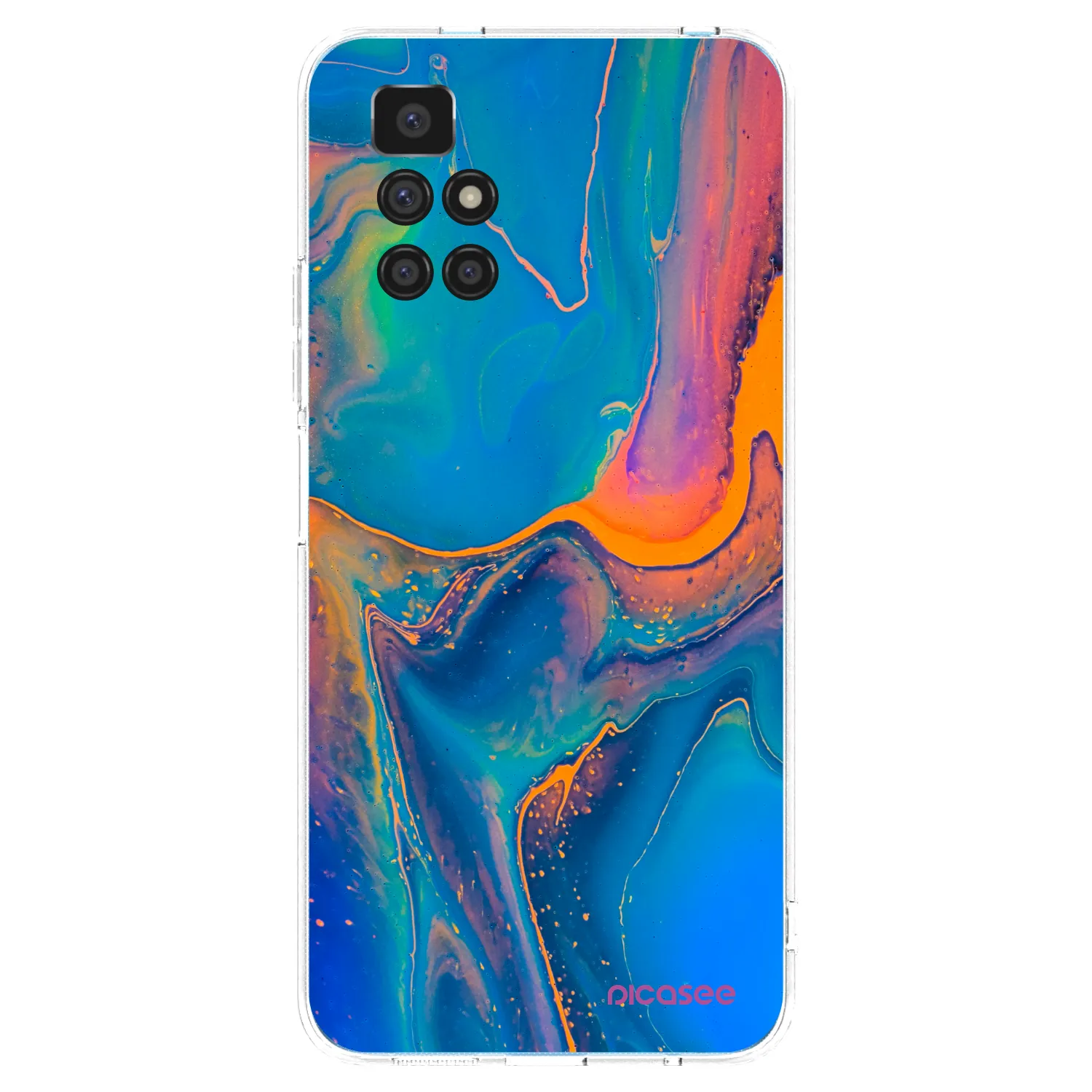 Picasee silikonska prozirna maskica za Xiaomi Redmi 10 (2022) - Rainbow