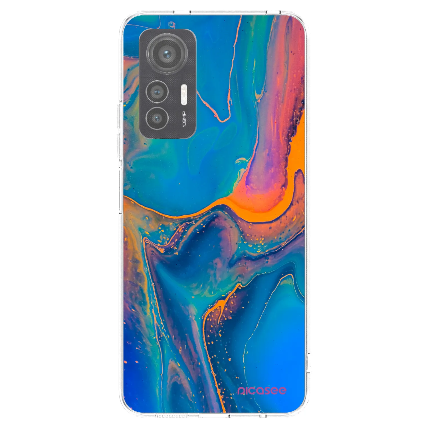 Picasee silikonska prozirna maskica za Xiaomi 12 Lite - Rainbow