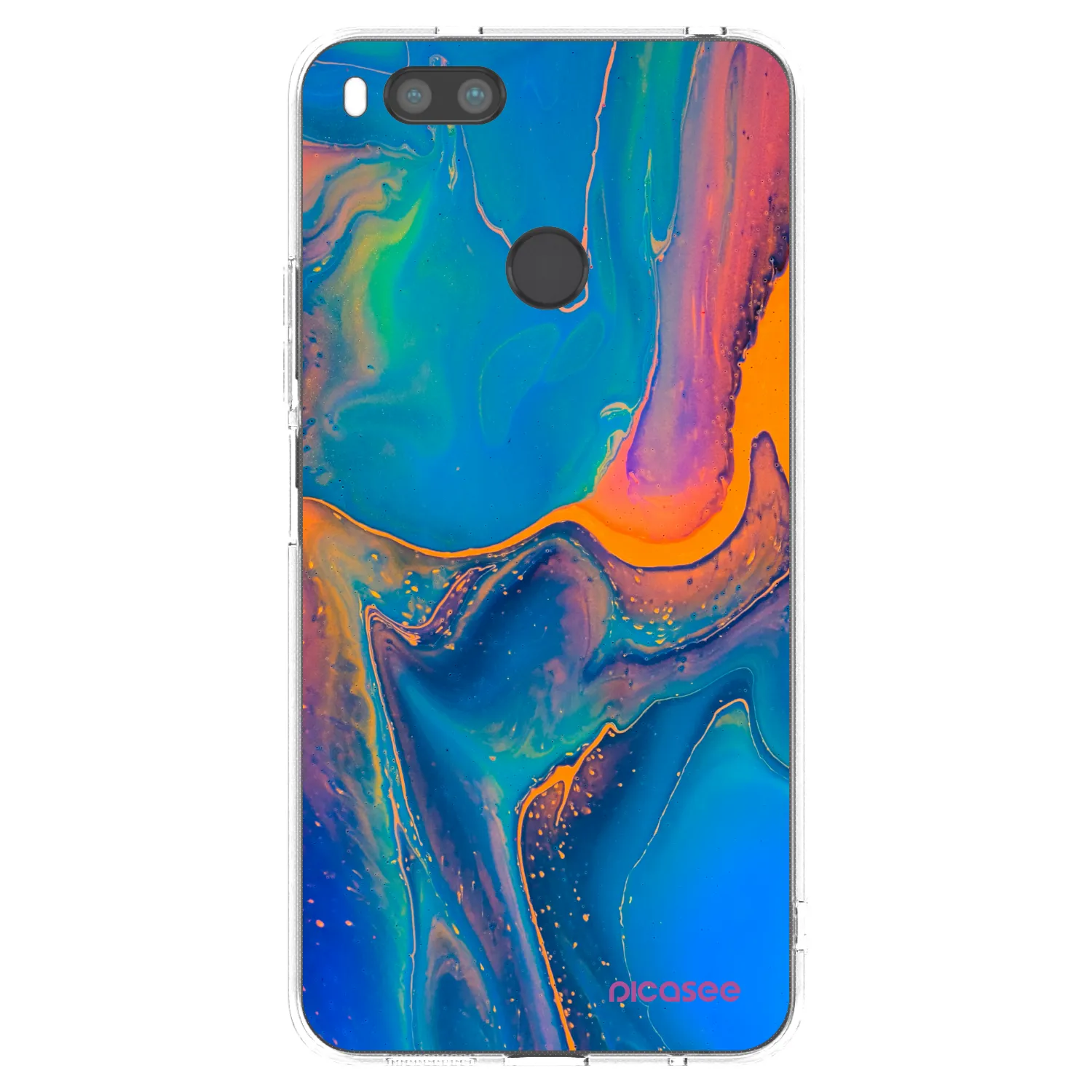Picasee silikonska prozirna maskica za Xiaomi Redmi A1 - Rainbow