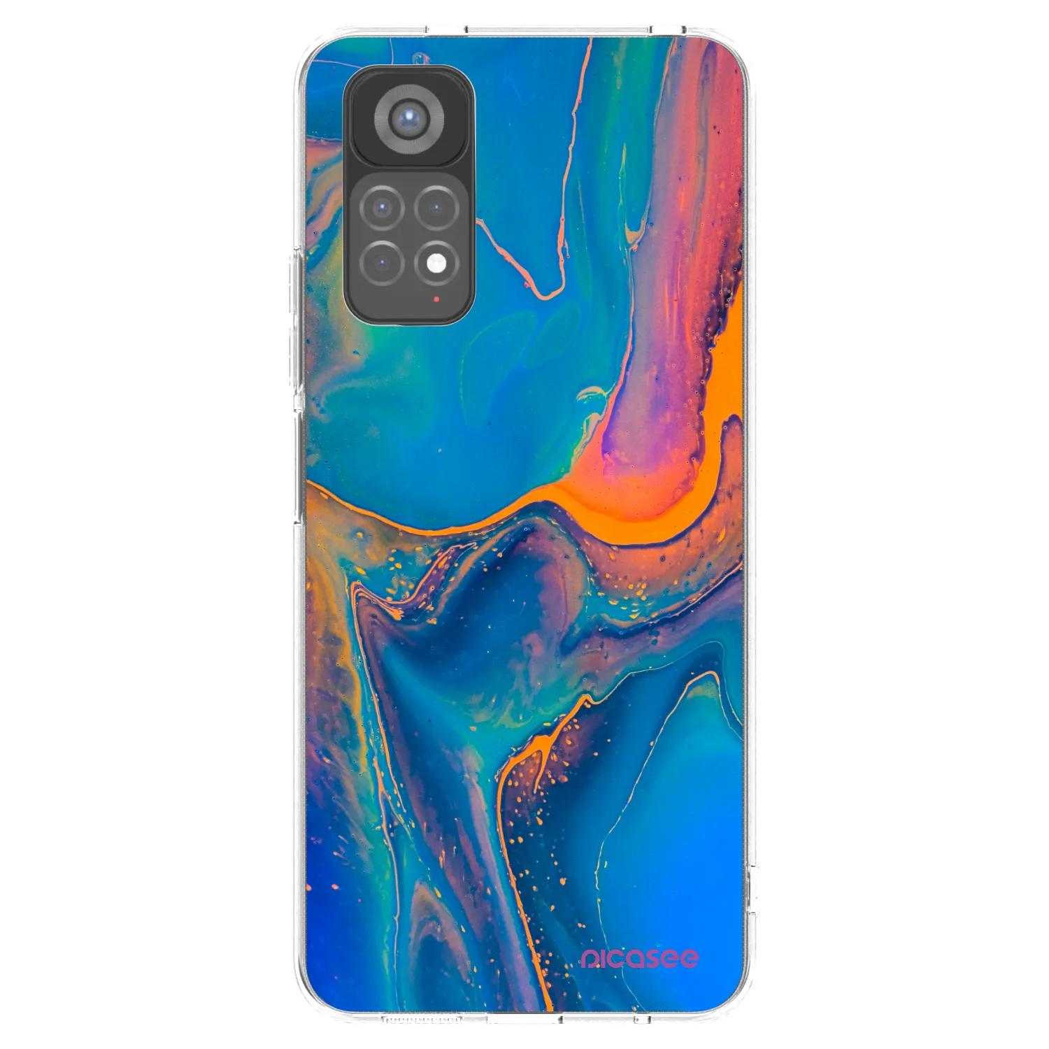 Picasee silikonska prozirna maskica za Xiaomi Redmi Note 11S 5G - Rainbow