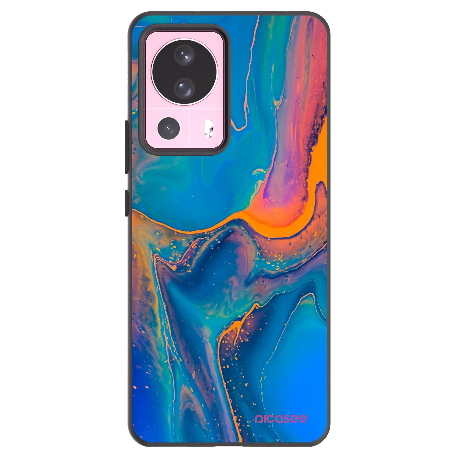 Picasee crna silikonska maskica za Xiaomi 13 Lite - Rainbow