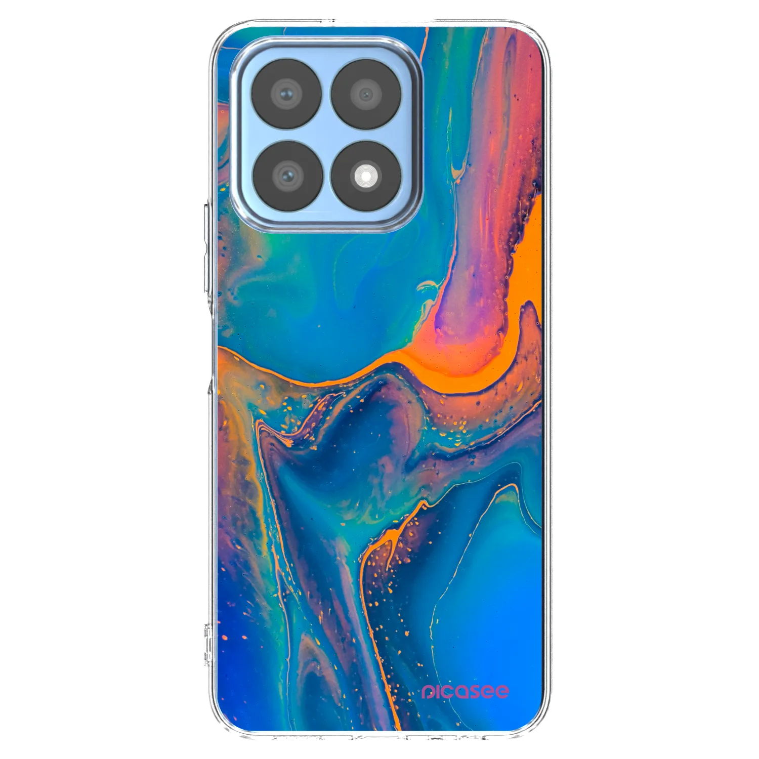 Picasee silikonska prozirna maskica za Honor X8a - Rainbow