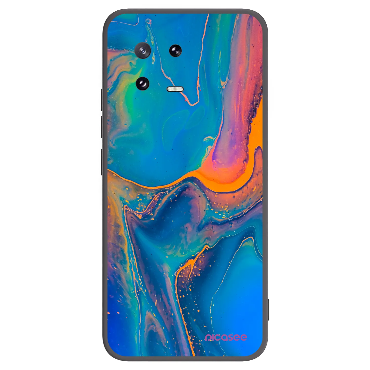 Picasee crna silikonska maskica za Xiaomi 13 Pro - Rainbow